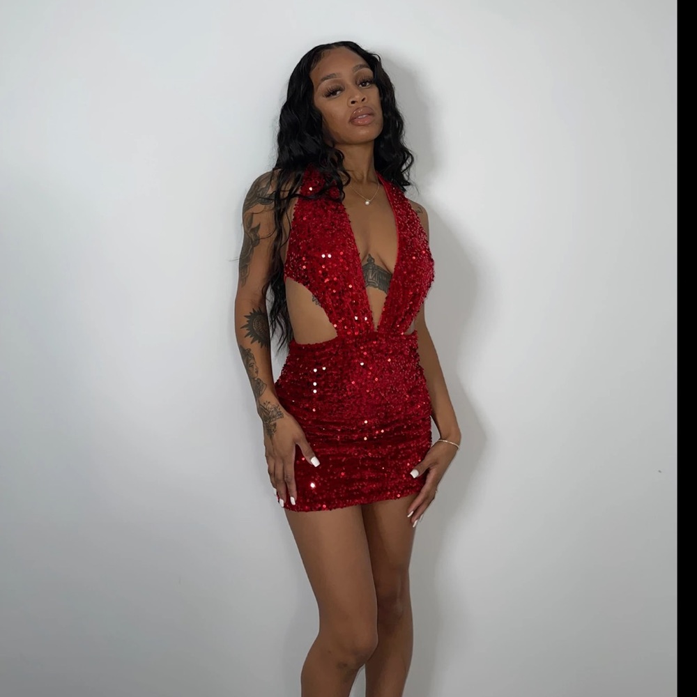 Alglist Cherry on Top Sequin Dress